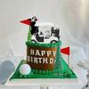 Golfing Cart Standard Cake Leader For Golfing Theme Party Birthday Celebration Plastic Decoration