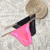 Men Thong Colorful Waistband Stretch Ice Silk Solid Color Sexy U Convex Briefs Underwear for Wedding Night