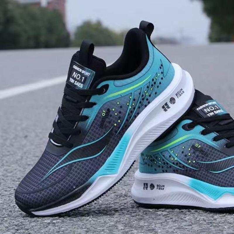 Sneakers Men's Spring Mesh Breathable Running Shoes Young and Young Tide with Low-top Thick Sole Lightweight and Comfortable Men's Shoes