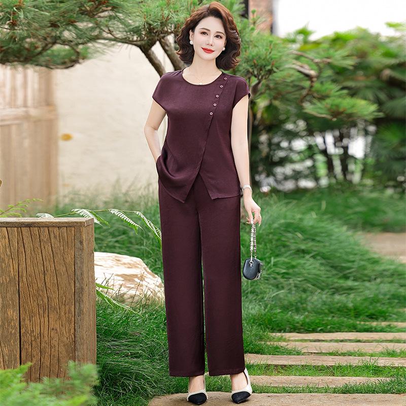 

Stylish Summer Two-Piece Set for Middle-aged Moms - 2026 Collection L [Recommended 80-95 lbs]
