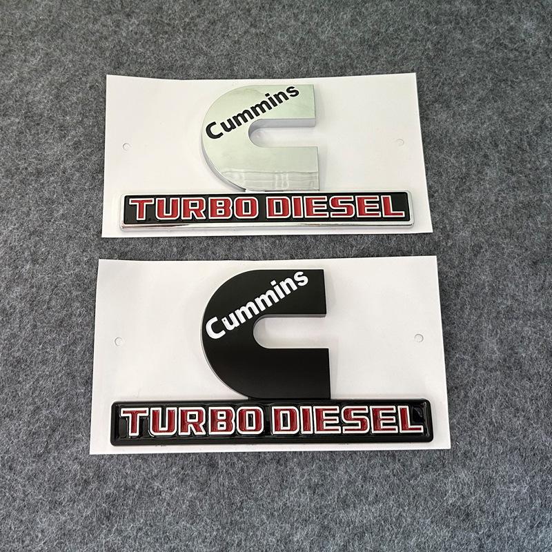 Compatible Dodge Pickup Stickers: RAM 1500, 2500 & CUMMINS Logos, ABS Side Badges.