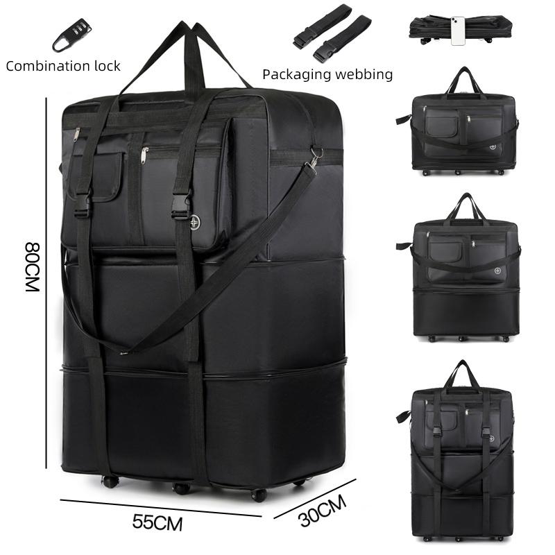 75L Travel Bag Air Consignment Bag Large-capacity Study Abroad Suitcase Aircraft Consignment Box Universal Wheel Folding Luggage Bag