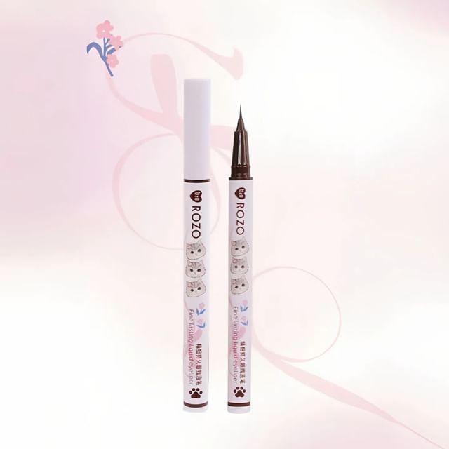ROZO - Cat Print Fine Longwear Liquid Eyeliner - 5 Colors L01# Starry Black - 0.6ml