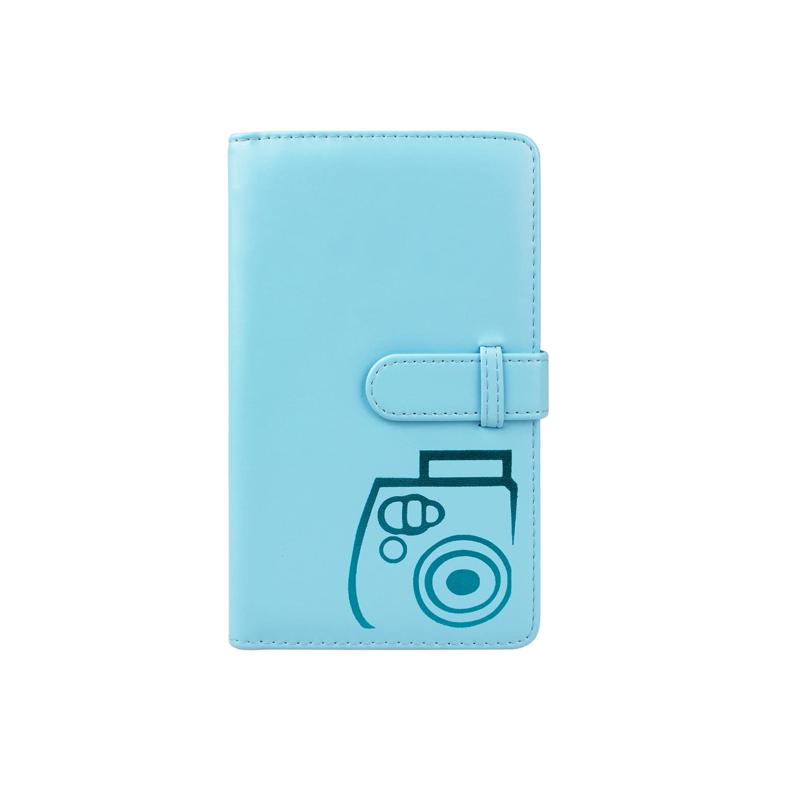 

HIYQIN Совместимый с Fujifilm instax mini Вмещает 96 Большая Вместимость Также Можно Хранить Визитки и Наличные Однотонный Альбом из ПУ кожи, синий