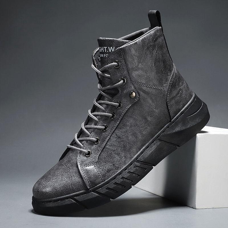 

Зима 2024 Новые мужские короткие ботинки Повседневные рабочие ботинки Мужская мода Универсальные ботинки Высокие водонепроницаемые ботинки 44