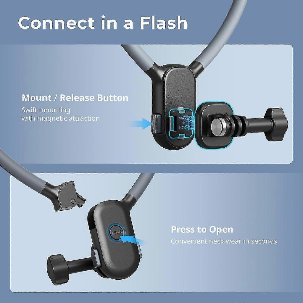 Supporto magnetico per telefono da collo per vlogging POV e registrazione video facili Compatibile con telefoni e fotocamere sportive