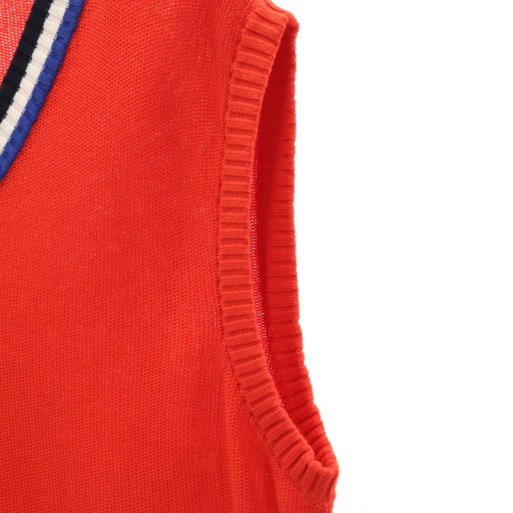 adidas golf Knit vest XO Red Biggs Men's Used
