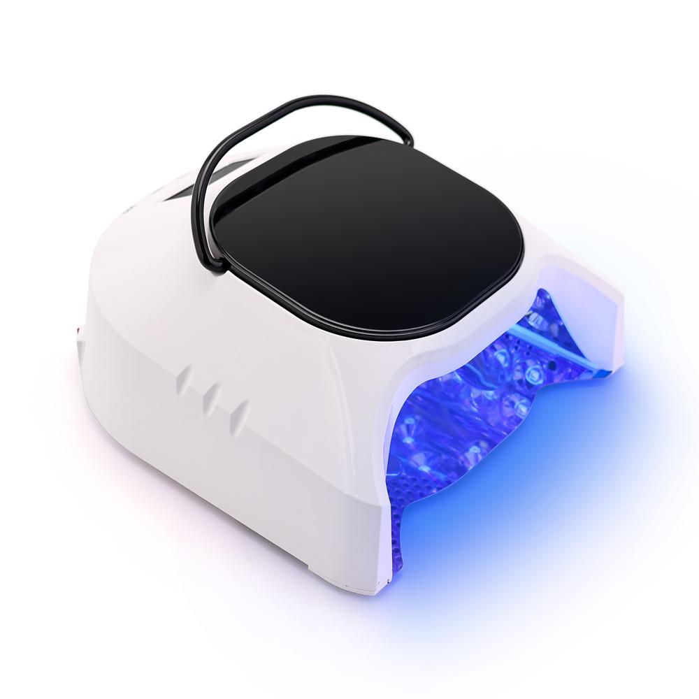 

BEPAN Rechargeable LED Nail Lamp 86w Pro Nail Gel Polish Curing Powerful Cordless Nail Art Lamp Pedicure with Metal Handle White Light EU білий