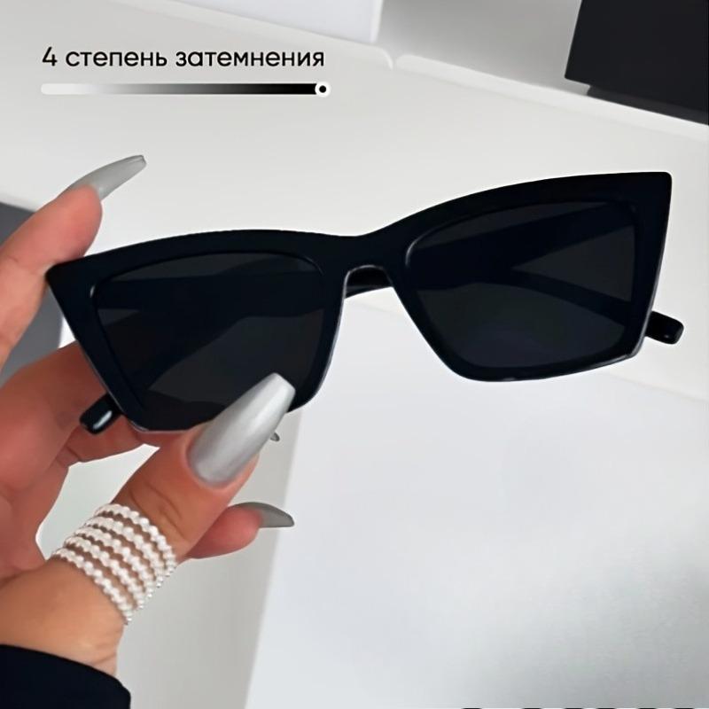

1pcs Women s Casual Black & Gray Stylish Glasses чёрный