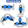 12pcs PE Drip Irrigation Tubing Connector Kit Garden Hose End Caps Straight Elbow T-Shape Dual-Lock Connector Garden Accessories