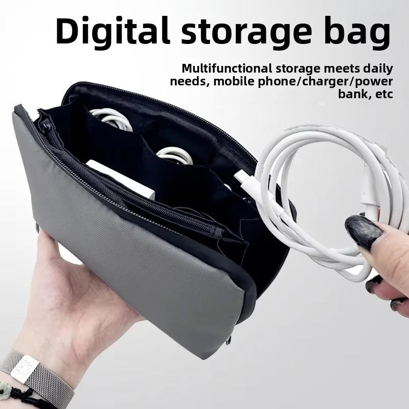 Convenient Waterproof Digital Accessory Storage Bag Power USB Flash Drive Power Bank Earphones Dust-proof Data Cable Bag