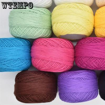 2pcs Mercerized Cotton Lace Yarn 50g/pc - Soft & Versatile for DIY Knitting & Crocheting Scarves, Shawls, Hats & Dolls