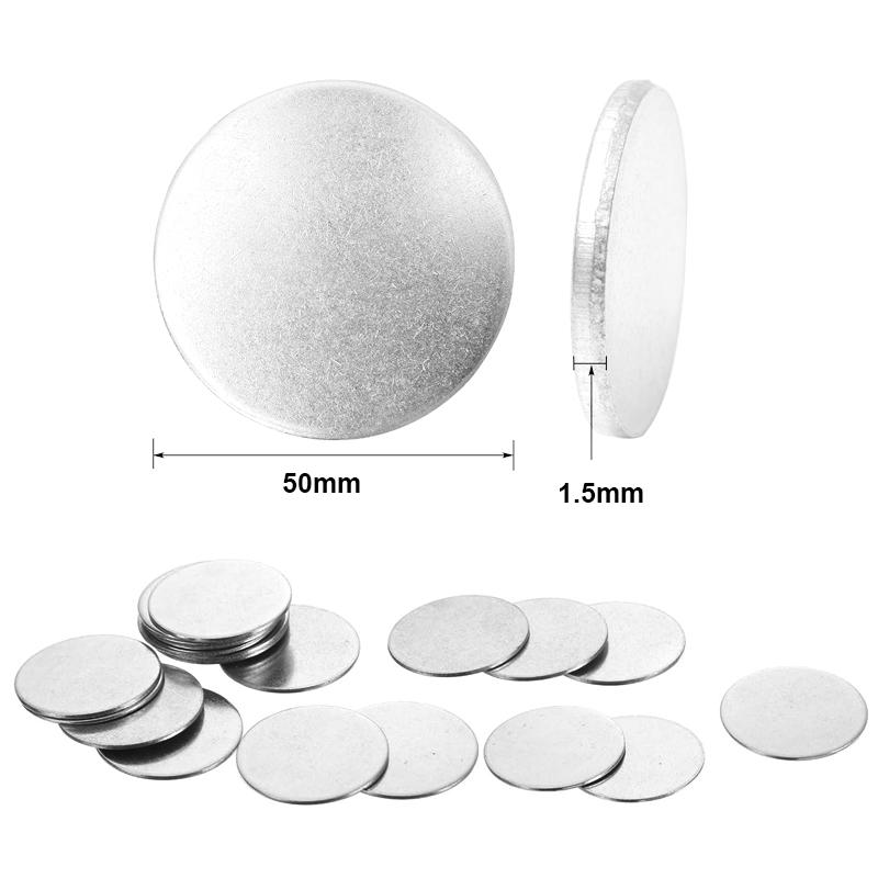 1PCS Stainless Steel Disc 304 Stainless Steel Round Steel Plate Diameter 50mm-100mm Thickness 0.5~2mm Metal Flat Gasket Disc