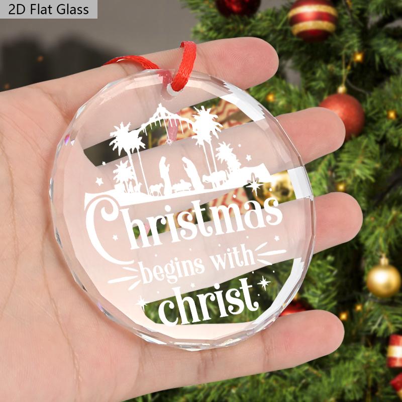 1pc/2pcs Christmas Acrylic Ornament,Spirit and Festive Holiday Decor,Perfect Reminder of The True Essence of Christmas,deal Gift for Family and Faith