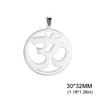 Dawapara Aum Om Ohm Pendant Sanskrit Symbol Yoga Spiritual Charms for Jewelry Making Stainless Steel Accessories