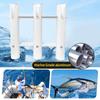Aluminum Alloy Fishing Rod Holder, 3 Link Wall-Mounted Pod Rack For Marine Boat, Yacht, Camper, RV, 3 Tube
