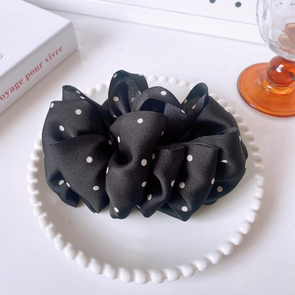 Eleganter Tupfen-Bananenclip Haarspange für Frau Florale Stoff-Haarnadel Mode Mädchen Pferdeschwanz-Clip Haaraccessoires