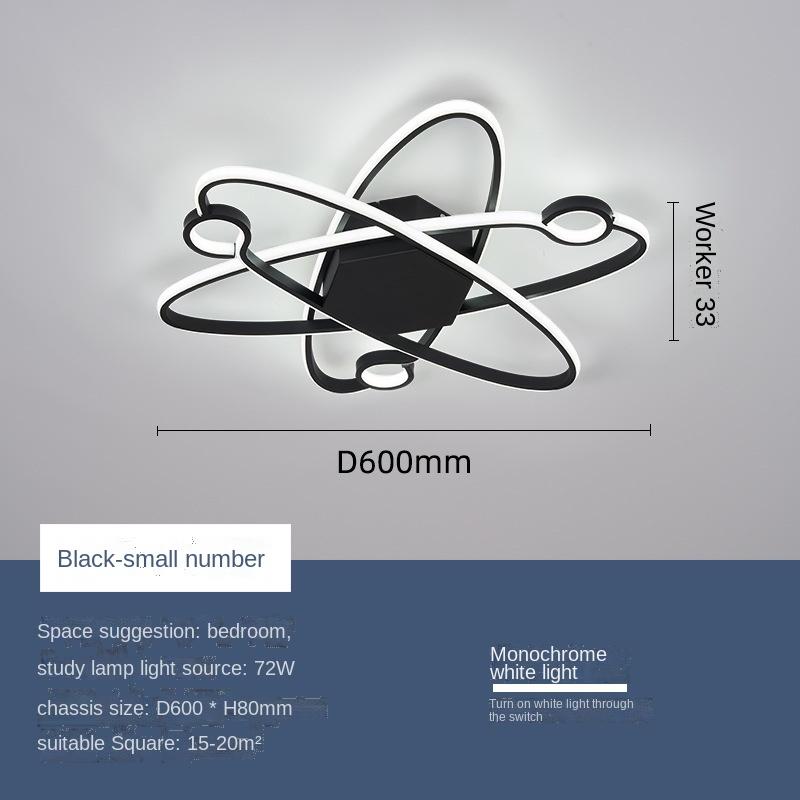 Black Gold Modern LED Chandelier Lighting Bedroom Dining Living Room Study Loft Hall Ceiling Chandelier Aluminum Acrylic Lamp