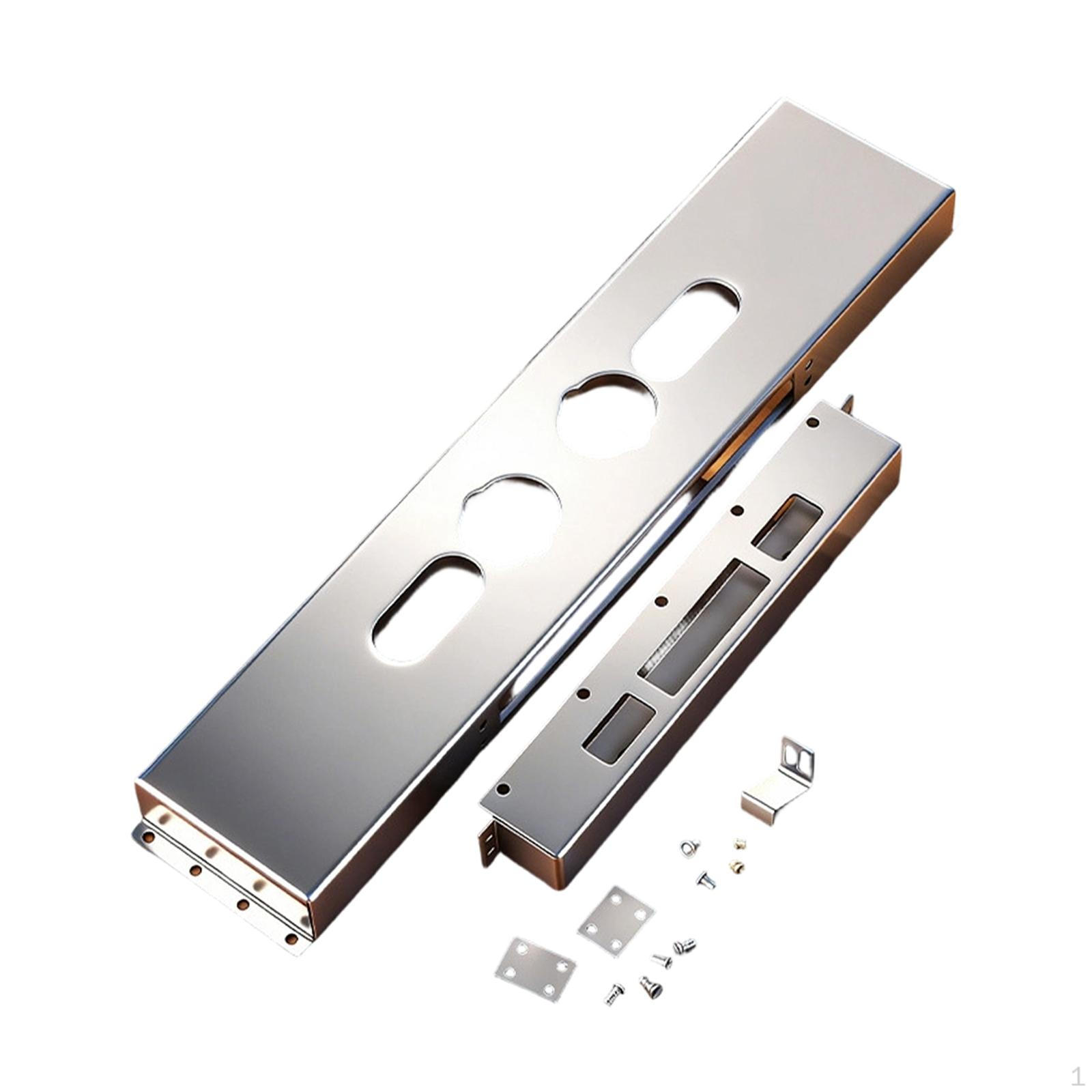 

Stainless Steel Lock Box Double Sided Opening Thick Premium for Existing Doors Rustproof Adjustable