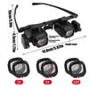 Lente d'ingrandimento da montare sulla testa 2x/6X/8X/12X/24X Lente d'ingrandimento con fascia per la testa Lente d'ingrandimento per riparazione di orologi e gioielli Luci LED Lente d'ingrandimento Microscopio