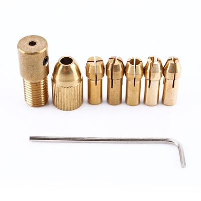 7/12Pcs Brass Collet Micro Drill Self-Tightening Drill Bit Tool Adapt 2-5Mm Bit