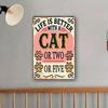 Vintage Cat Tin Sign Pet Lover Decor 8x12 Inch Wall Art Home Decor