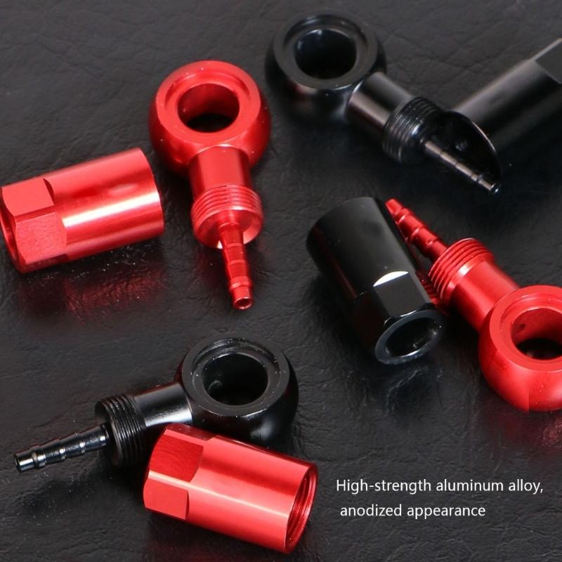 Precisions Machined Aluminum Brake Hose Oil Pipe And Barbs Fitting Set Suitable for Mountain Bike Hydraulic Disc Brakes