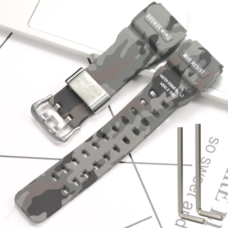 Natural Resin Replacement Watch Strap Suitable for Casio G-Shock Master G Mudmaster GG-1000 GWG-100 GSG-100 Sport Watch Bracelet