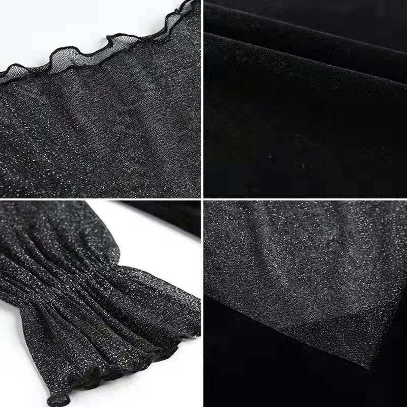 Große Größen Damen Spitzenhemd Samtoberteile Helles Siebdruckgarn Unterhemd für Herbst und Winter