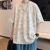 Short-sleeved unisex solid color 2026 new summer American style trendy brand t-shirt, trendy tie-dye clothing, loose half-sleeve top