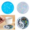 Artistic Geckos Silicone Coaster Mold Sturdy Silicone Mold for Resin Coasters with Geckos Designs Holography Effect