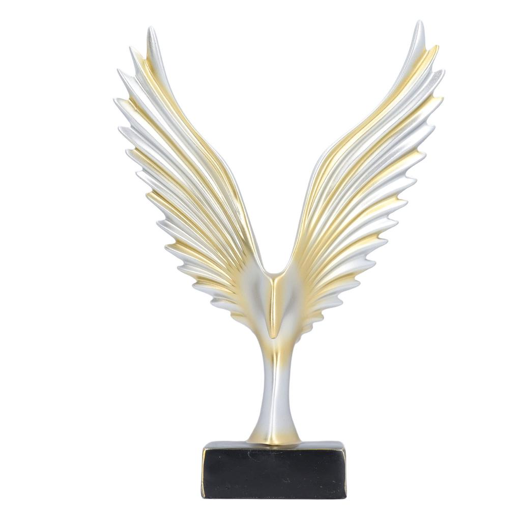 Eagle Abstract Figurine Decorative Resin Geometric   Animal Wing Sculpture Ornament for   Living Room