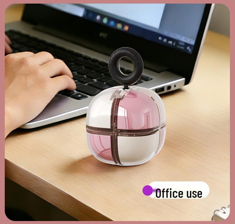 Magnetic Dopamine Pill Box: 7-Day Mini Portable Storage and Dispenser.