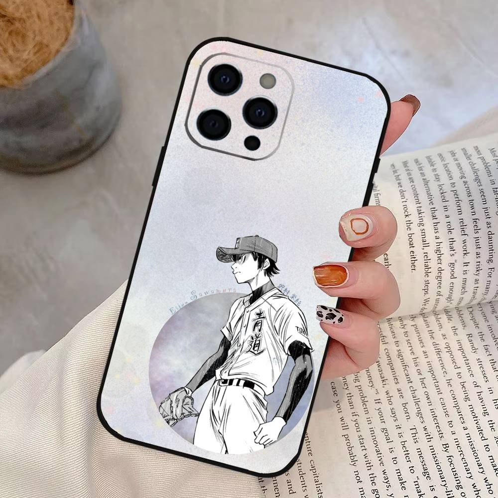 Ace of Diamond Phone Case For iPhone 17, 16,15,14,13,12,11 Plus,Pro Max, Others Soft Black Cover