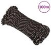 152329 vidaXL Boat Rope Black 4 Mm 100 M Polypropylene