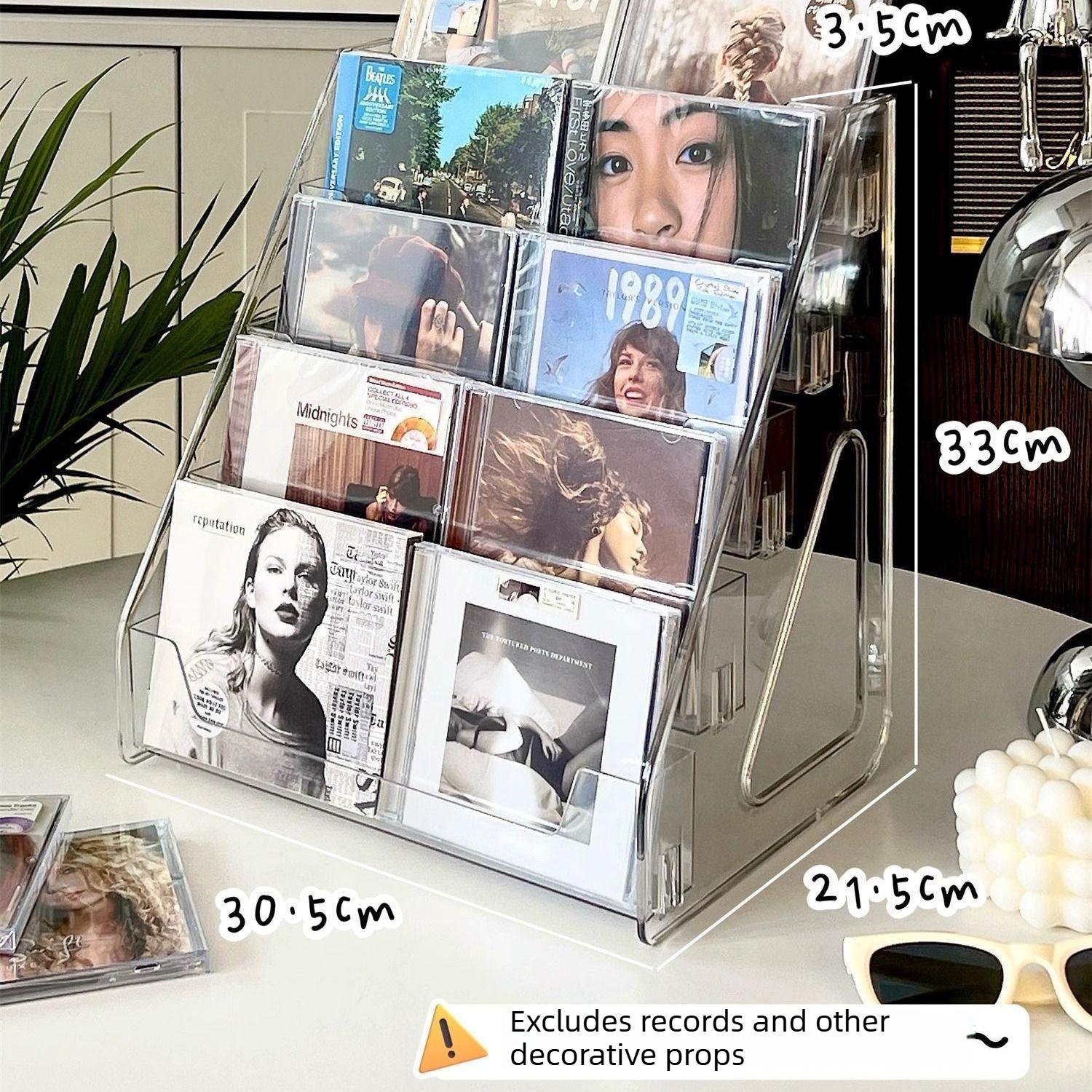 

CD Display Cabinet Home Acrylic Disc Display Rack CD Album Storage Box Storage Magazine Storage Rack Celebrity Singer Album CD