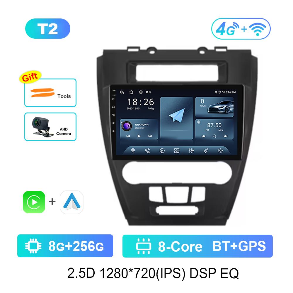 Car Radio Multimedia Player Android System 9'' for Ford Fusion Mondeo Mustang 2009 - 2012 WiFi DSP Stereo GPS Navi 4G HD Screen