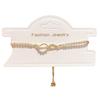Zircon Cross Pendant Adjustable Bracelet With Geometric Design For Women