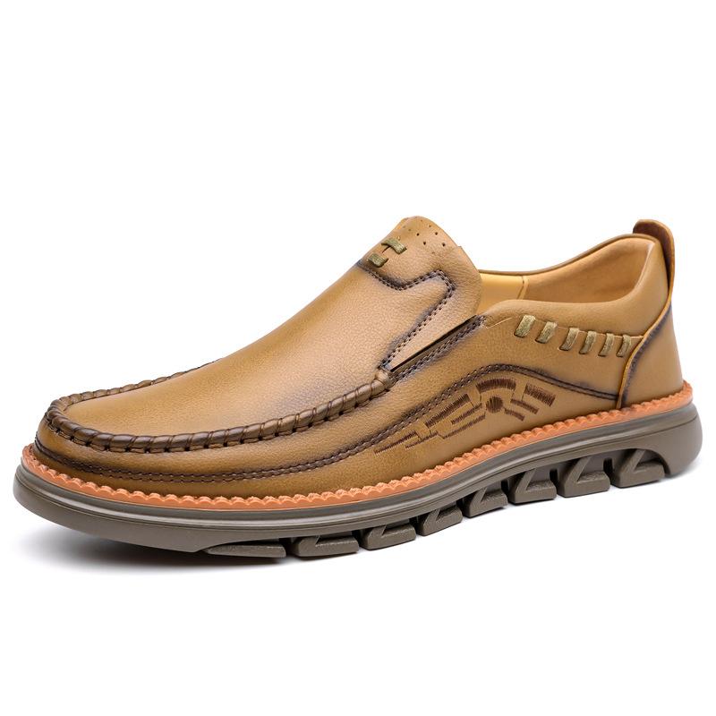 

Men s casual leather shoes men s 2025 new dress business British foot leather shoes high-end middle-aged and elderly dad men s shoes 44