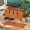 Wood Cable Organizer Box for Extension Cord Power Stripe Surge Protector Wire Management Organizer Cover Hider for Desktop