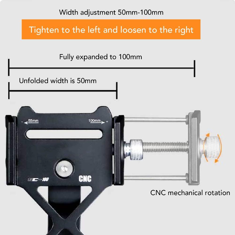 Anti Slip Bike Stem Phone Stand for 4.2‑6.8 inch cell phones Mountain Bike Road Bike