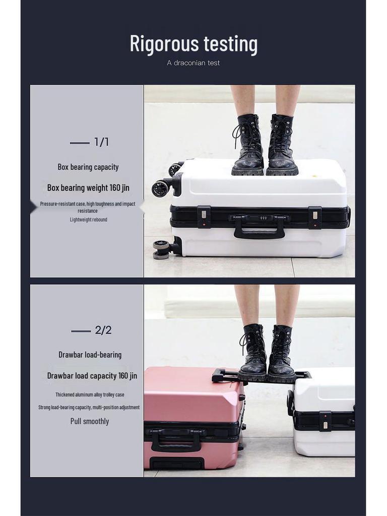 Men's Sturdy Thickened Travel Trolley Suitcase with Silent Wheels (2025 Model)