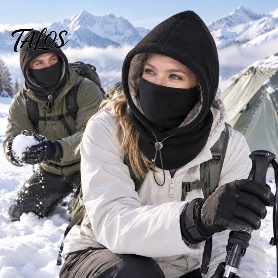 Windproof Ski Mask for Men And Women Unisex Winter Balaclava with Drawstring, Fleece Lined Hood Mask, Face Gear Camping Cover Neck Warmer Women,