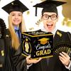 Graduation Card Collection Box with 20 Cards Congrats Grad Keepsake Box for Graduation Party Memory Storage and Greeting Cards Set