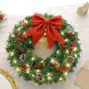 Artificial Wreath for Front Door Party Table Centerpieces Light up Christmas Wreath for Indoor and Outdoor Decoration
