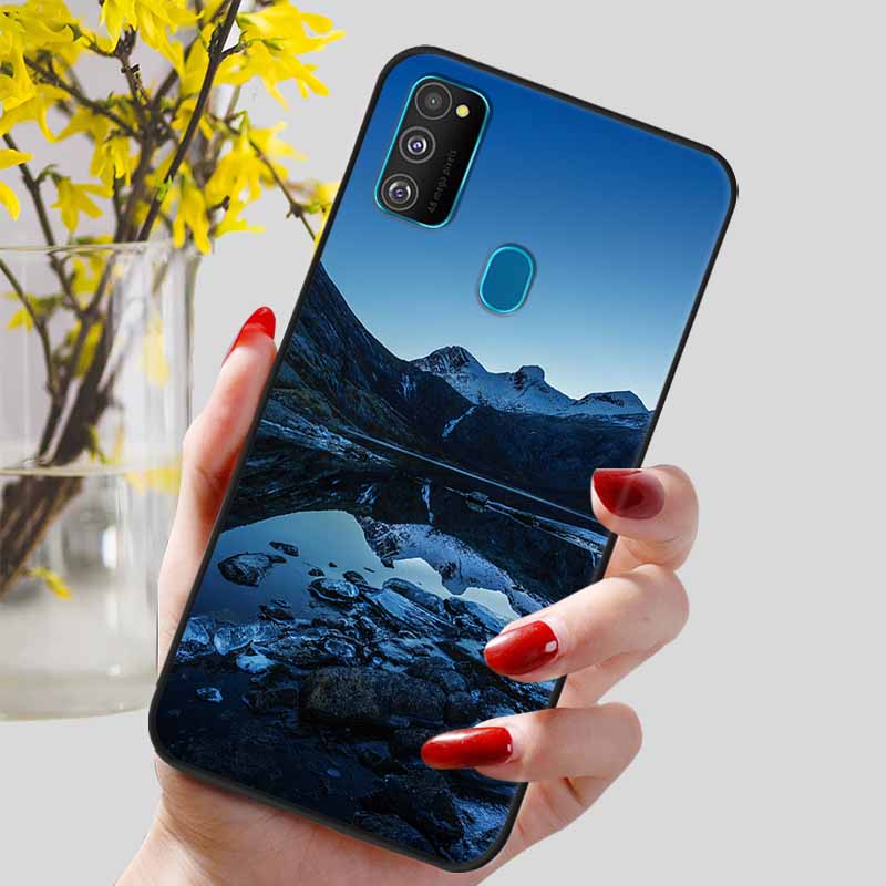 Funda para Samsung Galaxy M21 Funda Trasera de Silicona TPU Suave para Fundas de Teléfono Galaxy A21S M30S M31 M 21 M21S M31S Carcasas Negras Coques