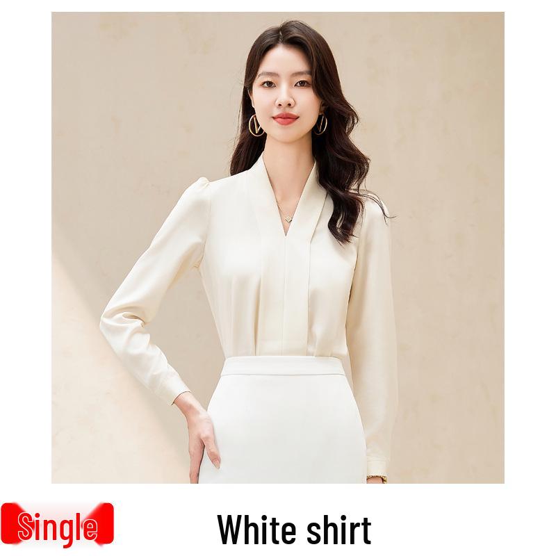 

Профессиональный женский костюм с юбкой 2024: Элегантная приталенная рабочая одежда для салона красоты и консультантов по недвижимости L