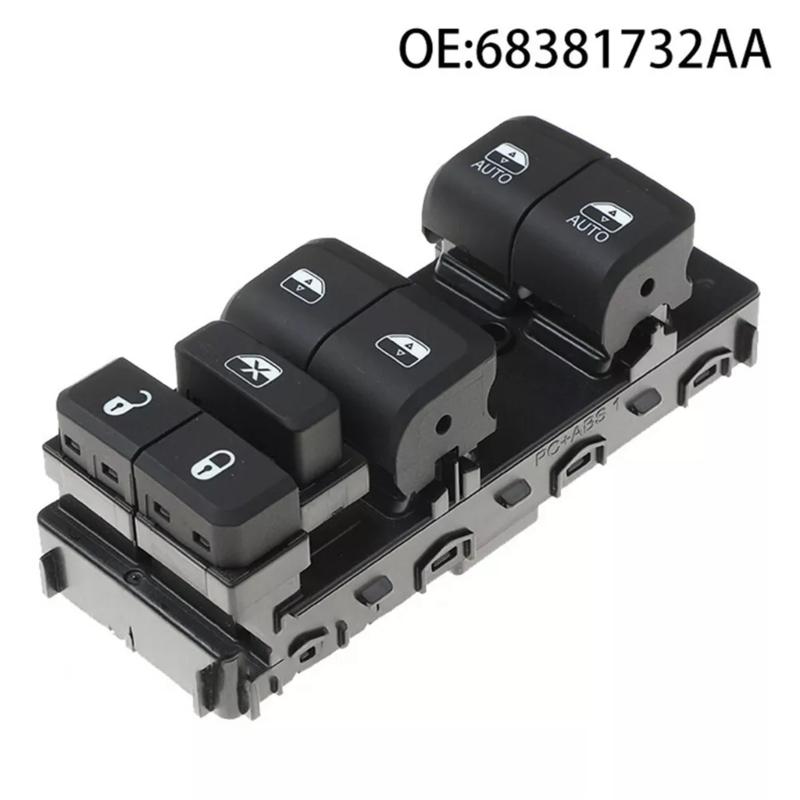 Auto Car Driver Side Front Left Power Window Glass Lift Elevator Raising Switch Button Mechanism Suitable for 68381732AA