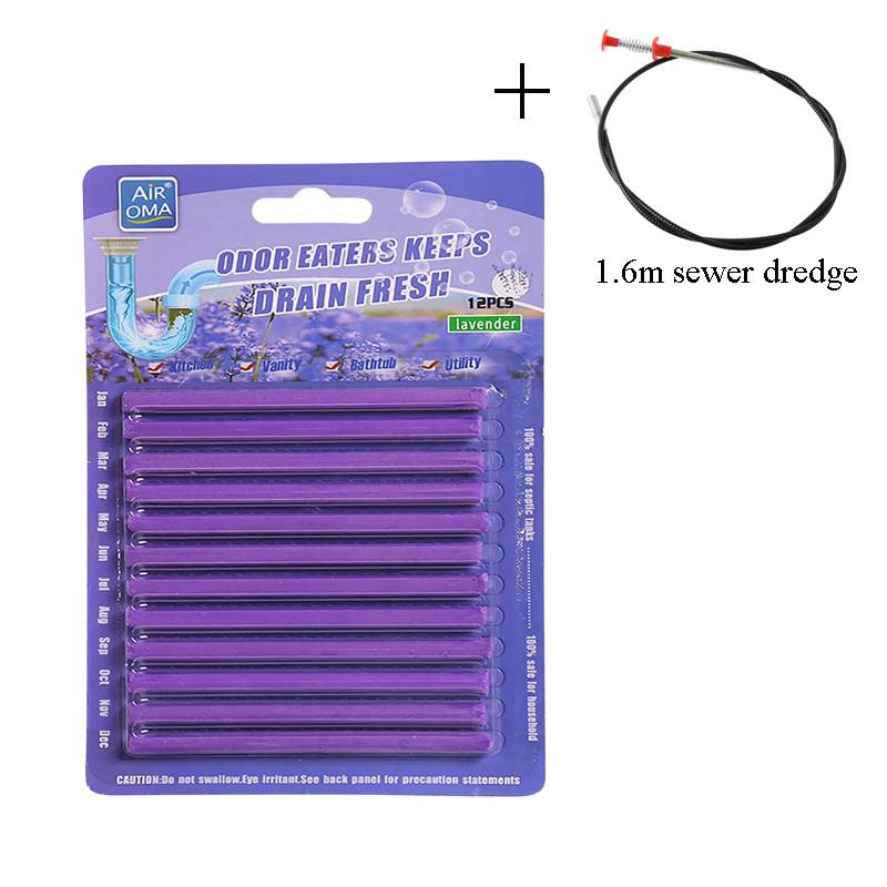 12pcs/set Pipe Cleaning Sticks Sewer Hair Cleaner Pool Cleaning Brush Water Pipe Dredge Tool Bathtub Drain Cleaner Home Supplies
