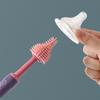 3 Pcs Baby Bottle Cleaning Brushes Set Rotary Handle Milk Bottle Washing Nipple Cleaner Silicone Feeding